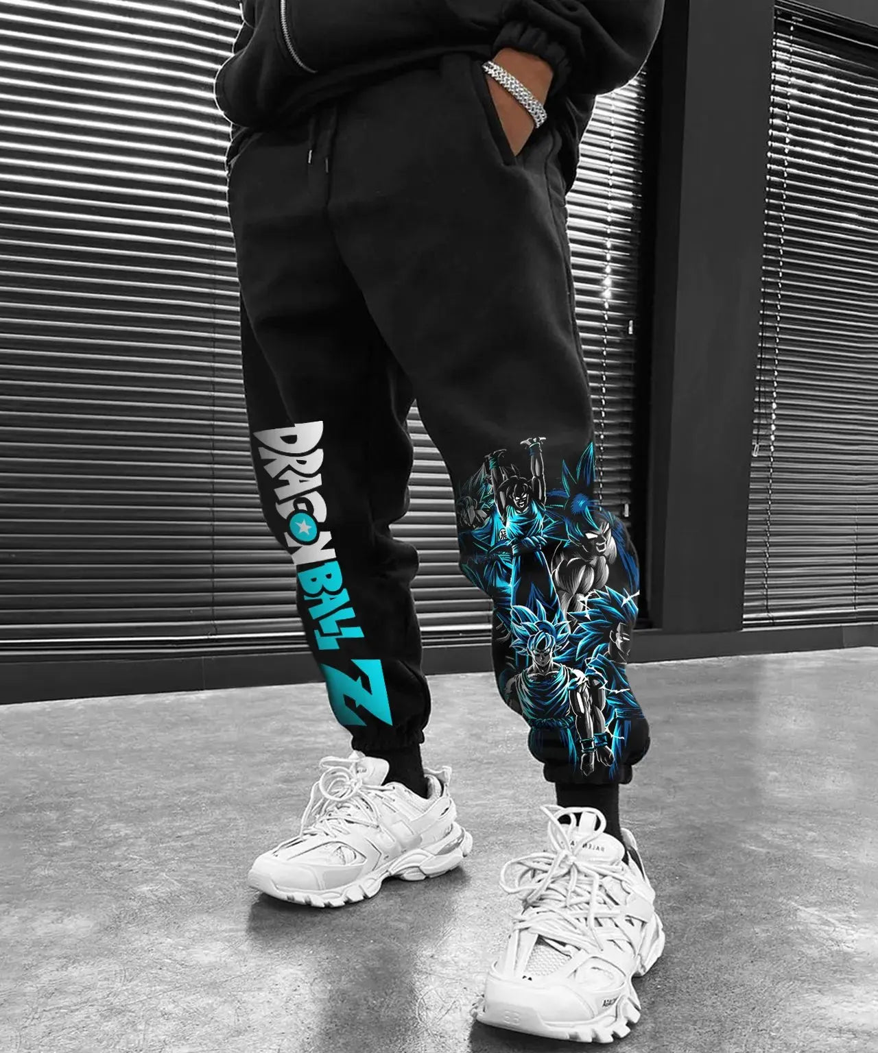 Dragon Ball Anime Men Jogger Pants Streetwear Casual Sweatpants Goku Graphic Print Elastic Cuff Spring Autumn Fashion Trousers