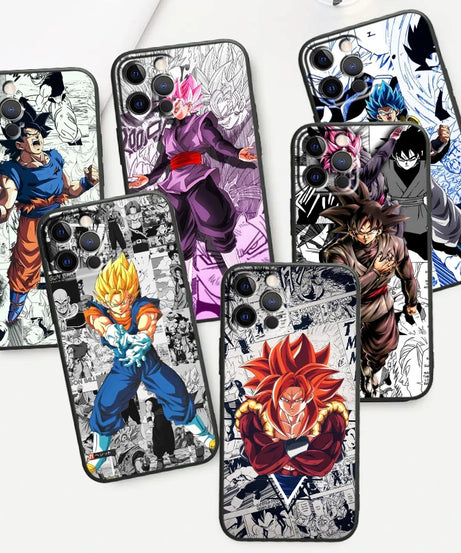 Manga D-Dragon Ball Z Art For iPhone 15 14 13 12 11 XS XR X 8 7 SE Pro Max Plus Mini Black Phone Case