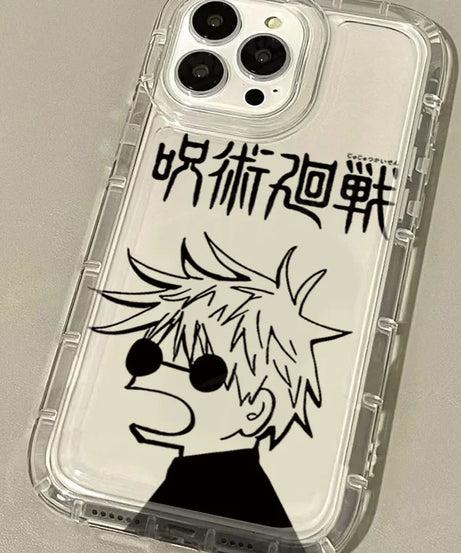 Jujutsu Kaisen Gojo Satoru Clear Case for IPhone 16 15 14 13 12 11 Pro Max 14 15 7 8 Plus X XR XS Max SE2020 Airbag Shockproof