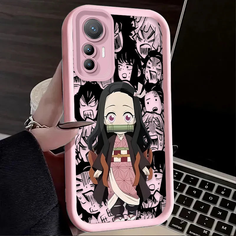 Cute Anime Demon Slayer Case For Xiaomi Poco C65 X7 X6 F6 F5 X5 X3 NFC F3 M6 Pro 4G Mi 13 12 11 Lite 5G 14 13T 12T 11T 14T Pro