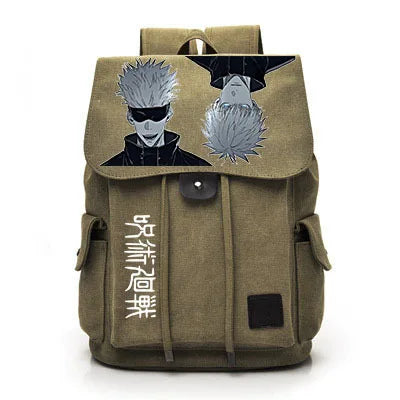 Jujutsu Kaisen Anime Backpack Cosplay Gojo Unisex Students School Bag Large Capacity Bookbag Laptop Travel Rucksack Outdoor Bag