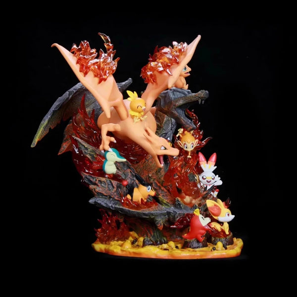 Pokémon Charizard Family Light-Up PVC Figure — 32cm Statue