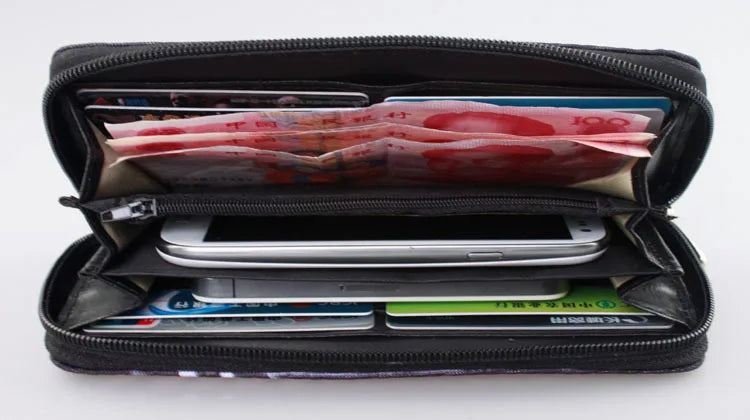 Death Note Anime Portable Zipper Wallet anime Long Purse Handbag Card Holder