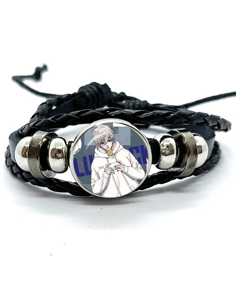 Anime Blue Lock Isagi Yoichi Chigiri Bachira Leather Bracelet Cosplay Unisex Adjustable Punk Wristband Jewelry Props