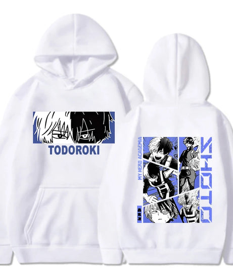 New Fashion Todoroki Shoto Pullover Long Sleeve Sports Hoodie Women Men Anime Sweatshirt Pullover Tops