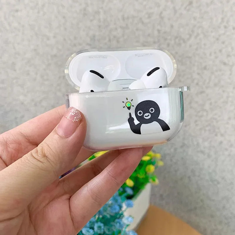 Unique Special Penguin Bulb Cases for Airpods Pro 3 2 1 Earphone Shell Wireless Bluetooth Charging Box for Apple Airpod 3 Covers