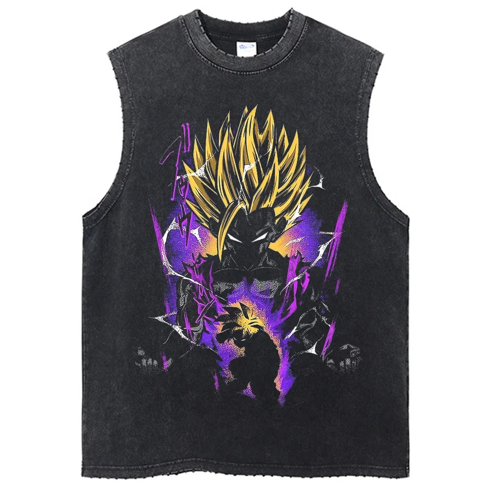 Vintage Dragon Ball Z Oversized Sleeveless Tee – 2024 Harajuku Anime Streetwear