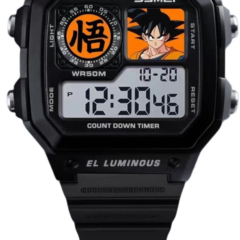 Dragon Ball Goku Digital Sports Watch – Waterproof Anime Wristwatch