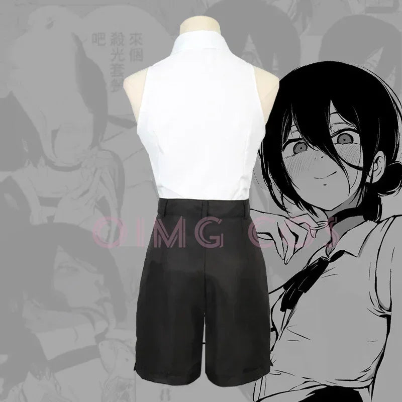 Chainsaw Man Reze Cosplay Costume — Blue Suit Set 3