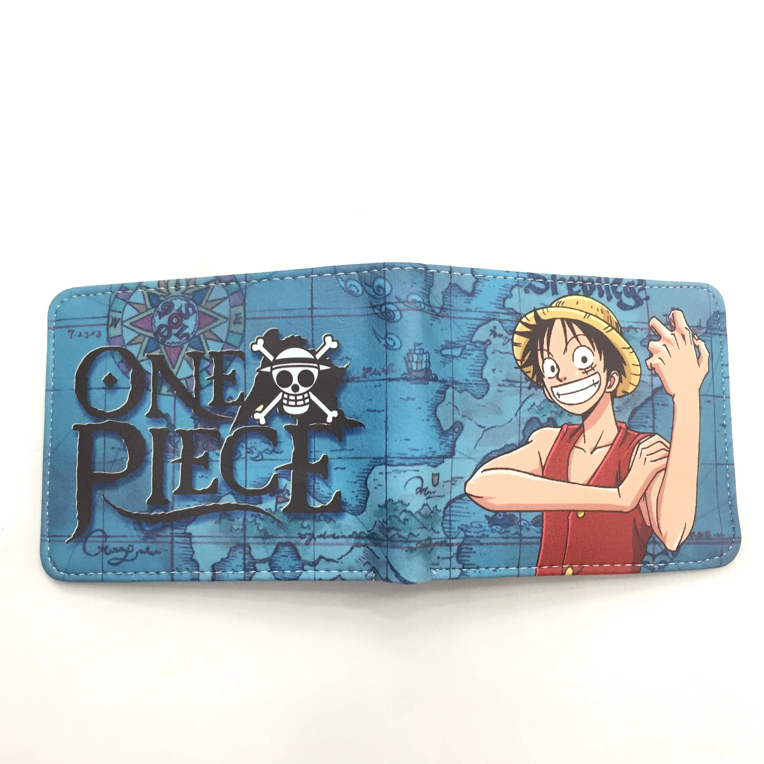 One Piece Anime PU Wallet Zoro Luffy Ace Character Wallet Foldable Portable Multi-Function Card Holder Coin Purse Birthday Gift