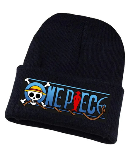 New Anime Cute One Piece Embroidered Beanies Hat Men Women Winter Autunm Warm Knitted Bonnet Cap Wool Skullies Boys Beanies Caps