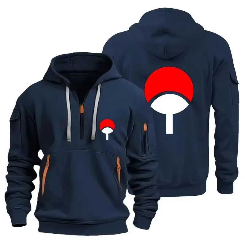 Naruto Anime Half-Zip Hoodie – Casual Versatile Pullover Sweatshirt for Fans 7