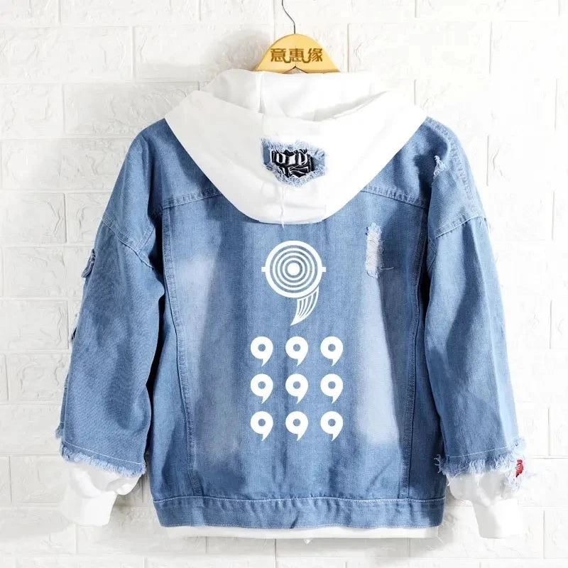 Anime Ninja Rikudou Senni Uchiha Denim Hoodie Coat – Men's & Women's Fashion Jacket 6