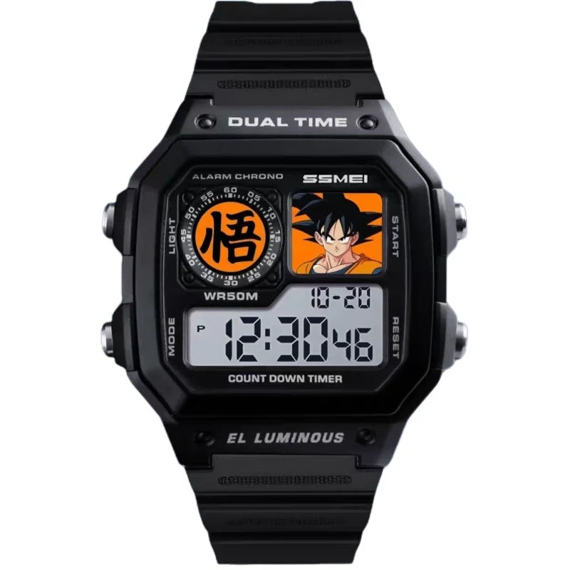 Dragon Ball Goku Digital Sports Watch – Waterproof Anime Wristwatch