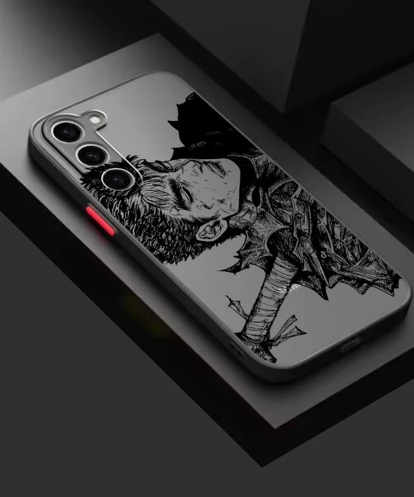 Berserk Anime Frosted Art Case – Samsung Galaxy S24–S8 Plus | Ultra | FE | 5G