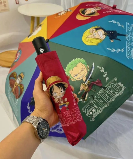 Monkey· D·Luffy Roronoa Zoro Cute Simple Cute Anime Peripheral Sunscreen Sun and Rain Dual Purpose Automatic Umbrella