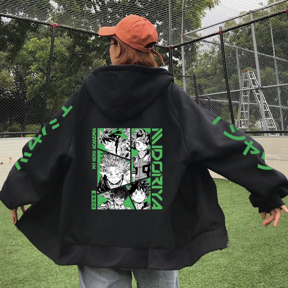 My Hero Academia Dabi Graphic Zip Up Hoodie Heavyweight Winter Fleece Streetwear Jacket 5