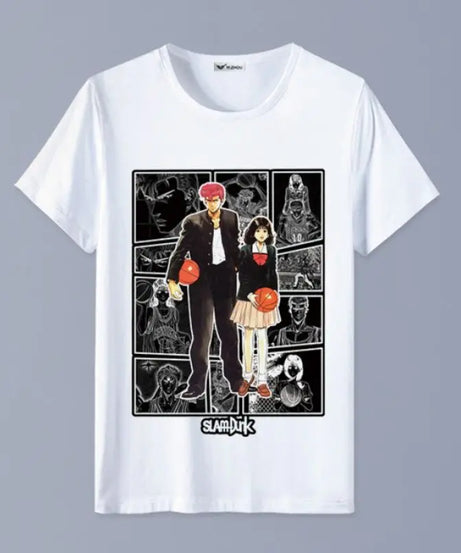 Slam Dunk T-shirt Sakuragi Hanamichi Akagi Haruko Rukawa Kaede Mitsui Hisashi Ryota anime basketball short-sleeved clothes gift