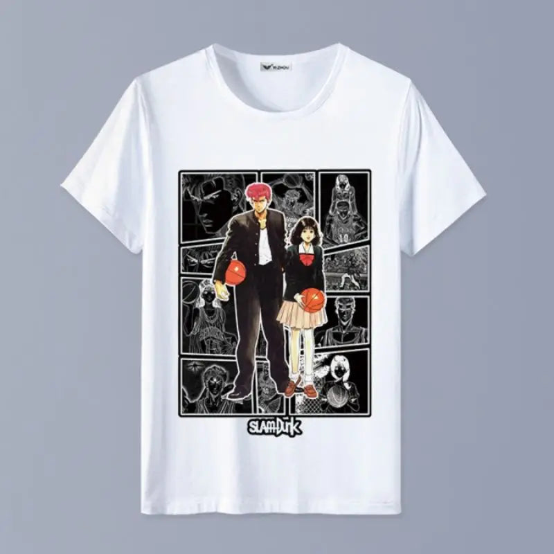 Slam Dunk T-shirt Sakuragi Hanamichi Akagi Haruko Rukawa Kaede Mitsui Hisashi Ryota anime basketball short-sleeved clothes gift