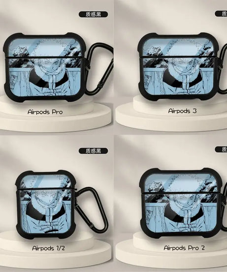 Naruto Anime AirPods Case – Sasuke & Obito Design for AirPods Pro/3