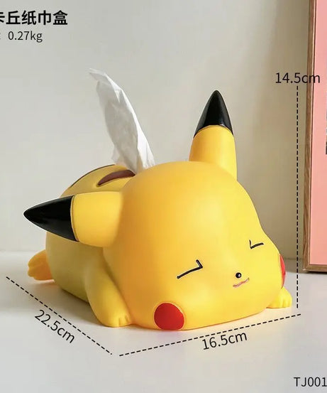Pikachu Car Cute Desktop Creative Pikachu Tissue Box Ornament Pok é mon Paper Box Anime Peripheral Model