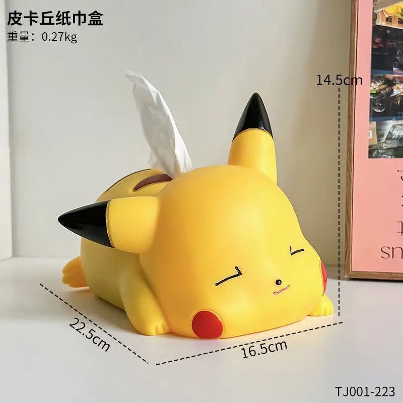 Pikachu Car Cute Desktop Creative Pikachu Tissue Box Ornament Pok é mon Paper Box Anime Peripheral Model