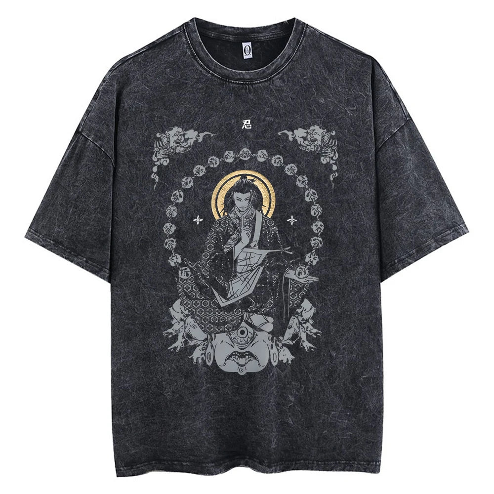 Jujutsu Kaisen Vintage Geto Suguru Oversized T-Shirt – Retro Streetwear Anime Tee