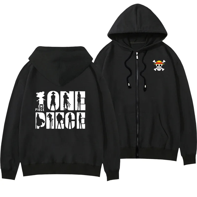 One Piece Anime Women Zip Up Hoodie Jacket Spring Autumn 2New Fashion Mens Sweatshirt Couple Promozed Clothes Coats