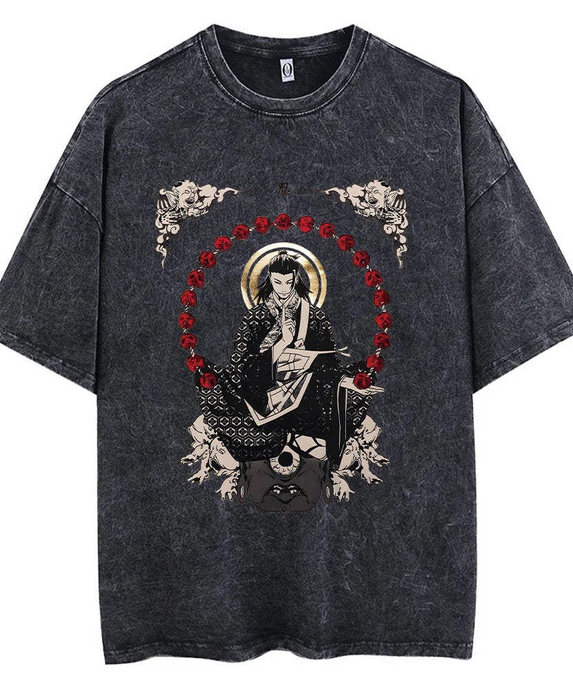 Jujutsu Kaisen Vintage Geto Suguru Oversized T-Shirt – Retro Streetwear Anime Tee