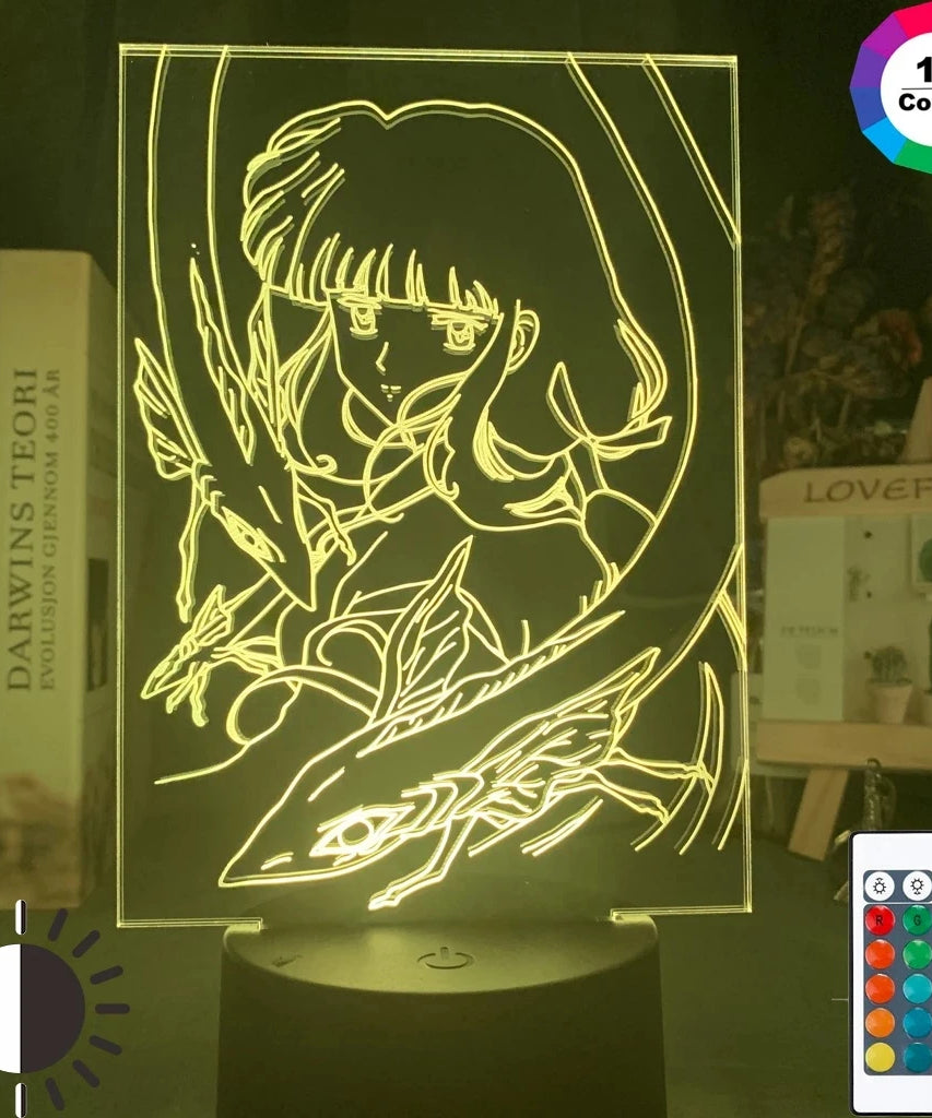 3D Led Nightlight Anime Inuyasha for Child Bedroom Decor Lighting Birthday Gift
