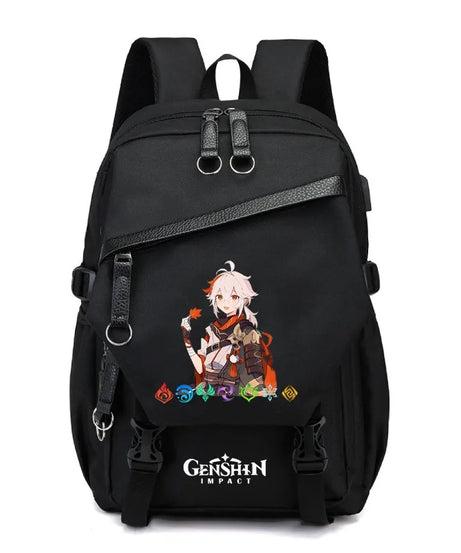 Genshin Impact Anime New Schoolbag Junior High School Primary School Students Men and Women Large-capacity Multi-layer Backpack
