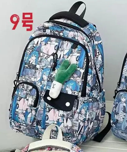 Hatsune Miku New Bag Junior High Student Large Capacity High School Student Girls Middle School Backpack Holiday Gift