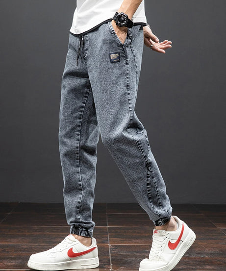 Spring Summer Black Blue Cargo Jeans Men Streetwear Denim Jogger Pants Men Baggy Harem Jean Trousers Plus Size 6XL 7XL 8XL