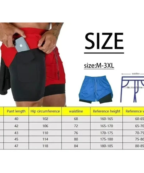 The Latest ONE PIECE  Animation Peripheral Printing Double-layer Shorts Men's Sports Breathable Five-point Pants