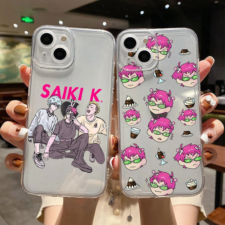 Saiki K iPhone Case (11-14 Pro Max) - Clear Soft TPU