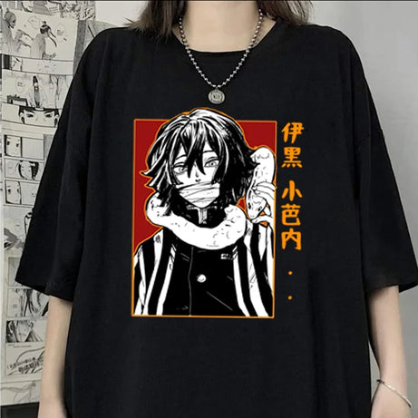 New Anime Iguro Obanai Graphic Printed T Shirt Cool Short Sleeve Women Men Fashion Streetwear Personality Tees Top