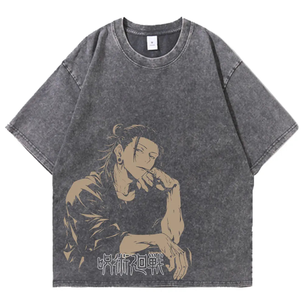 Jujutsu Kaisen Geto Suguru Vintage T-Shirt – Unisex Anime Cotton Tee