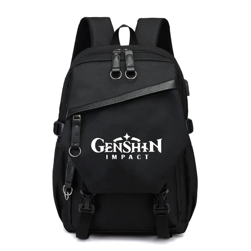 Genshin Impact Anime New Schoolbag Junior High School Primary School Students Men and Women Large-capacity Multi-layer Backpack