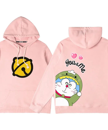 Doraemon Anime Hoodie – Cute Couple & Teen Pullover Jacket