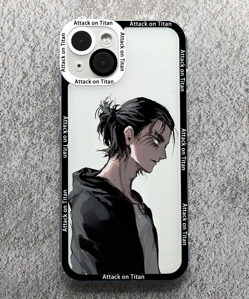 Anime Attack On Titan Phone Case For iPhone 17 16 15 14 13 12 11 Pro Max 17AIR 16Plus Clear Angel eyes Soft Silicone bumper Case