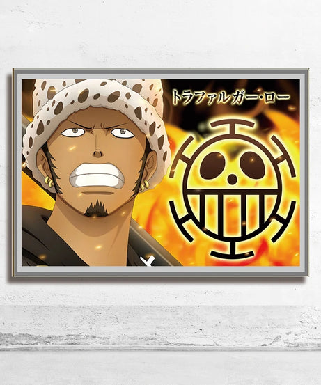 One Piece Wall Art – Trafalgar Law & Eustass Kid Anime Poster Decor