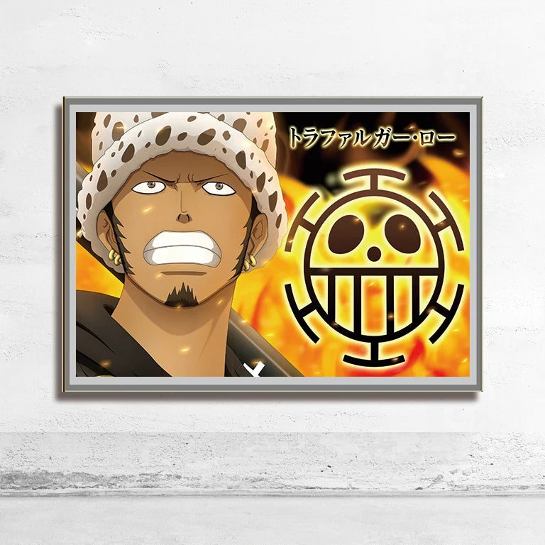 One Piece Wall Art – Trafalgar Law & Eustass Kid Anime Poster Decor