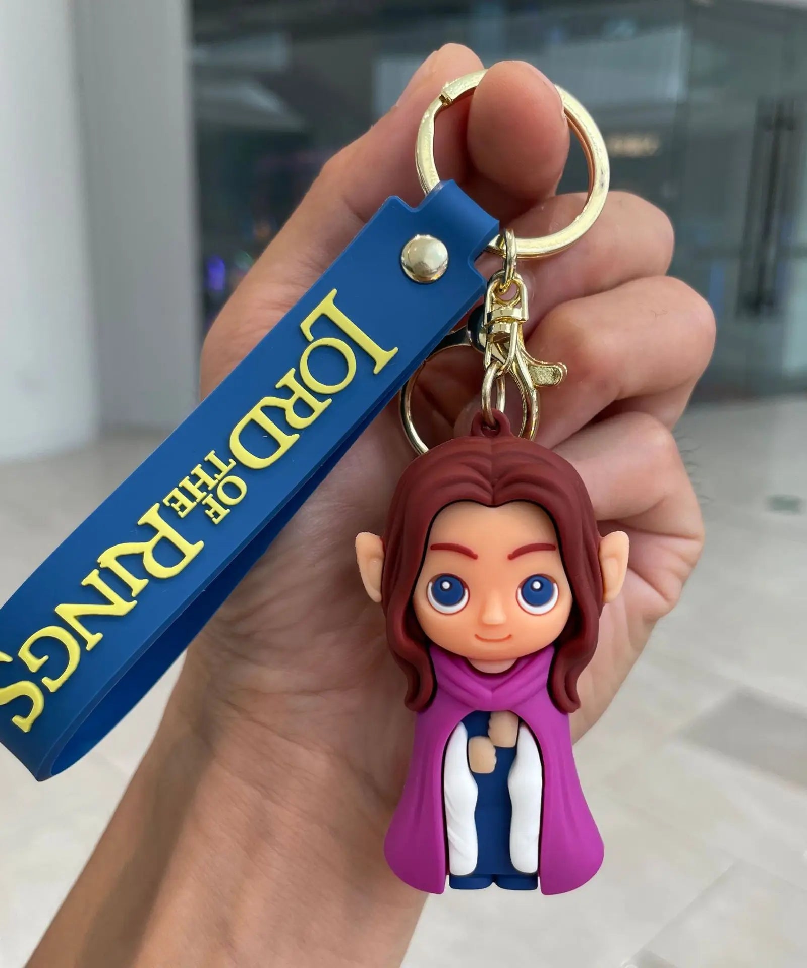 Movie Lord Rings Keychain Anime Doll Figure Car Keyring PVC Doll Pendent Bag Jewelry Accessories Toy Kid Xmas Decora Gift