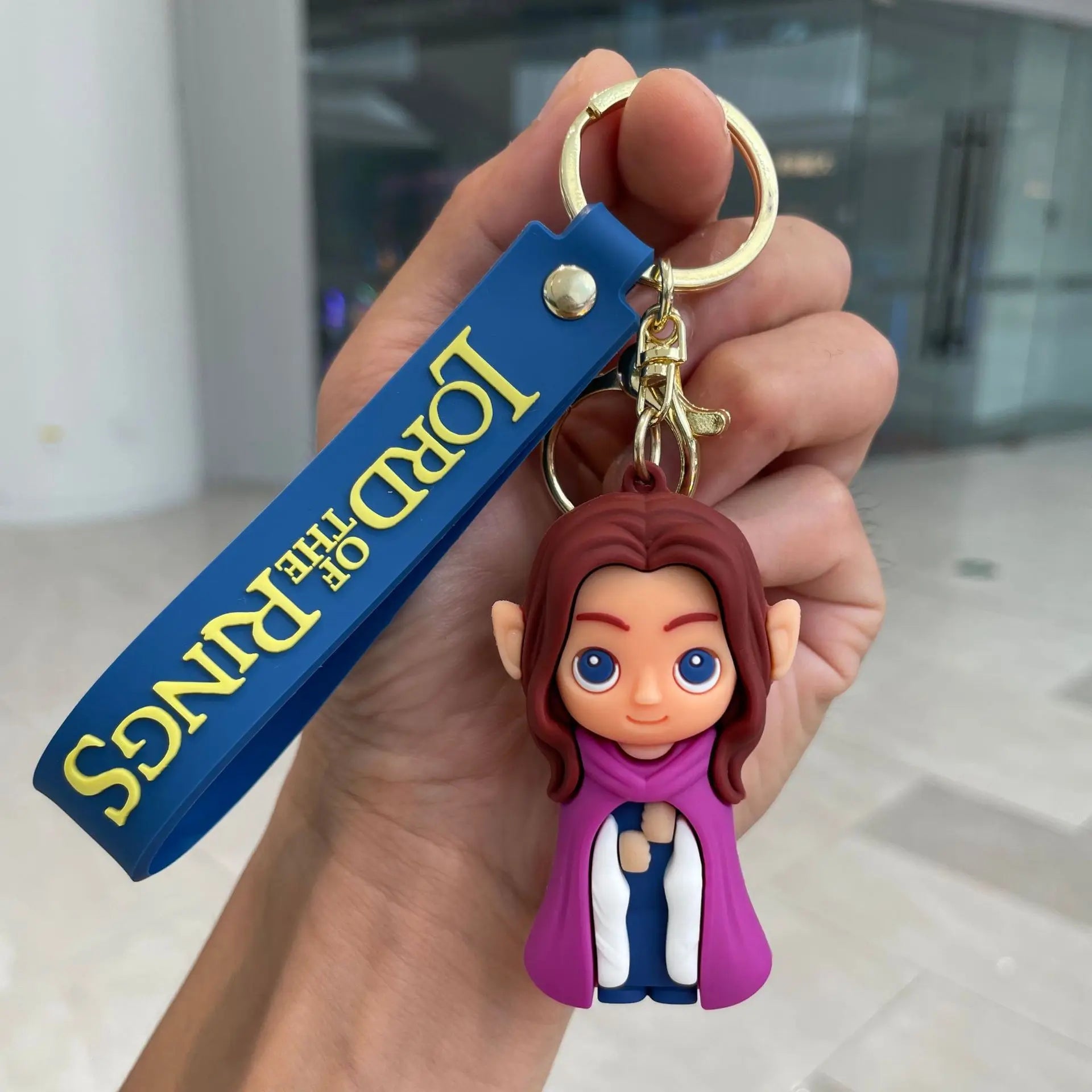 Movie Lord Rings Keychain Anime Doll Figure Car Keyring PVC Doll Pendent Bag Jewelry Accessories Toy Kid Xmas Decora Gift