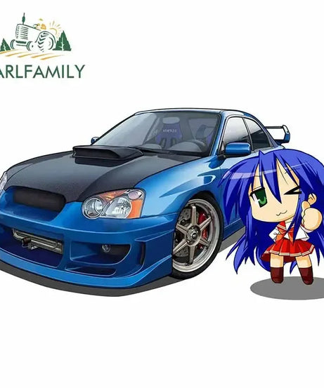 EARLFAMILY 13cm For ILLEGALSTREET X ANIME Window Fine Decal Sunscreen Car Sticker Anime Car Accessories Decoration