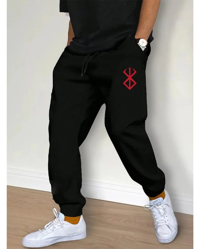 Men's Fashion Pants Spring Autumn Fleece Casual Sweatpants Sports Joggers Workout Gym Fitness Trousers Women Loose Men Clothing
