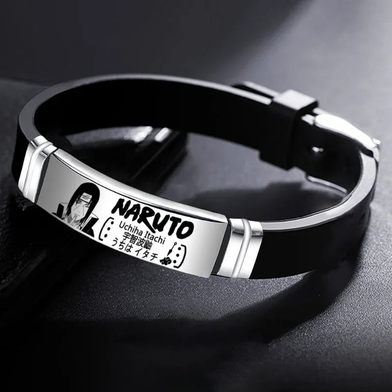 Naruto Kakashi Bracelet Stainless Steel Men's Women's Jewelry Pendant Charm Couple Bracelets for Lover Friend Women Gifts New