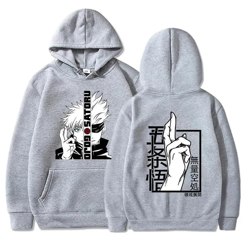 Anime Jujutsu Kaisen Gojo Satoru Graphic Hoodie – Unisex Pullover Sweatshirt 3