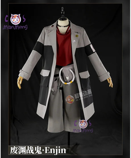 GACHIAKUTA Anime Enjin Cosplay Nji Costume Halloween party fashion men women uniform jacket pants shirt prop wig New set