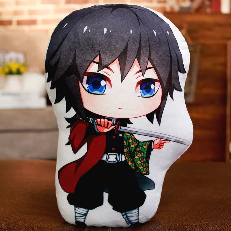 Tanjiro & Nezuko Plush Pillow – Demon Slayer Anime Cushion